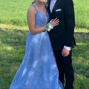 Lace Floral Prom Dress